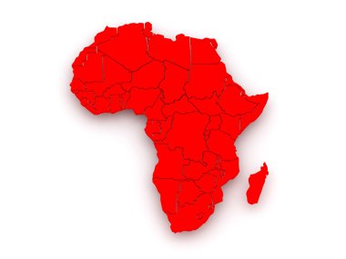 Dünya Haritası. Afrika.