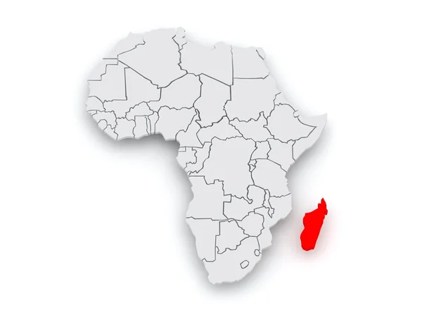 Kaart van werelden. Madagaskar. — Stockfoto