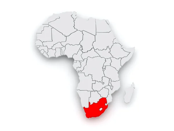 Mappa dei mondi. Sudafrica . — Foto Stock