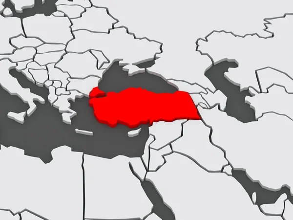 世界の地図。トルコ. — ストック写真
