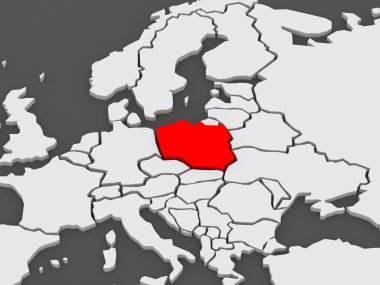 Dünya Haritası. Polonya.