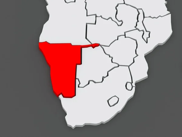 Карта миров. Намибия . — стоковое фото