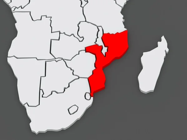 Mapa dos mundos. Moçambique . — Fotografia de Stock