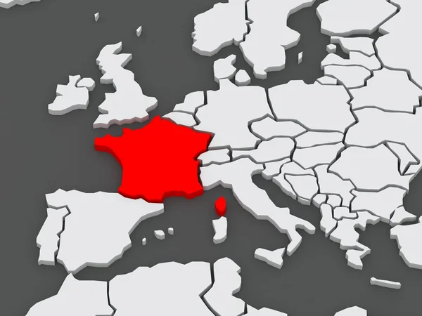 Mapa de mundos. Francia . — Foto de Stock