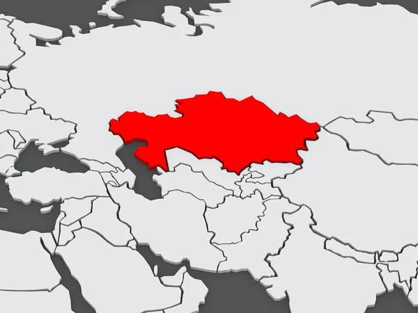 Map of worlds. Kazakhstan. — Stock Photo, Image