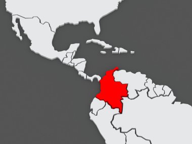 Dünya Haritası. Columbia.