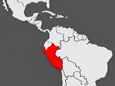 Dünya Haritası. Peru.