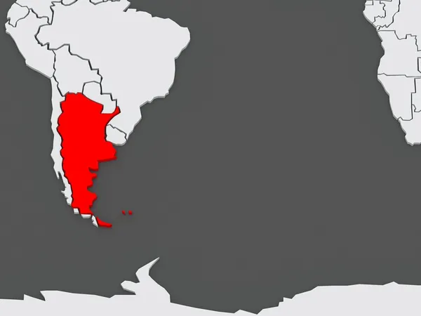 Mapa de mundos. Argentina . —  Fotos de Stock