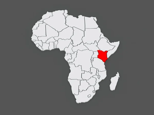 世界地图。肯尼亚. — 图库照片