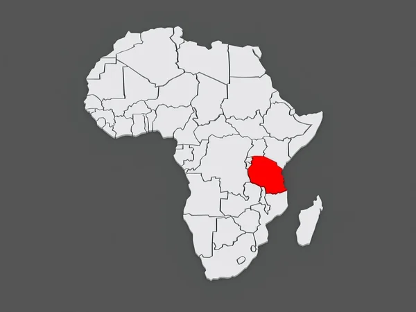 世界地图。坦桑尼亚. — 图库照片