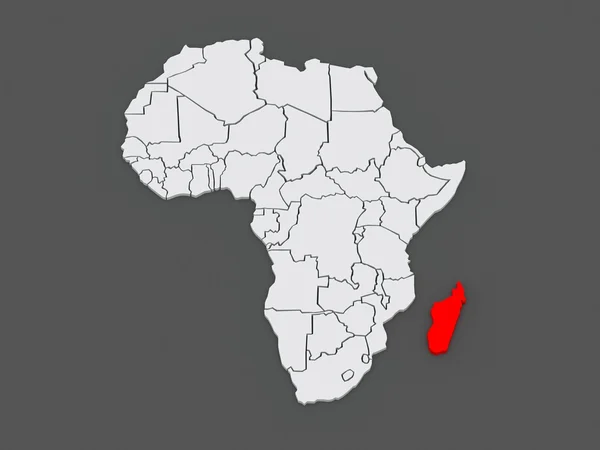 Map of worlds. Madagascar. — Stock Photo, Image