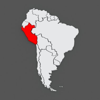 Dünya Haritası. Peru.