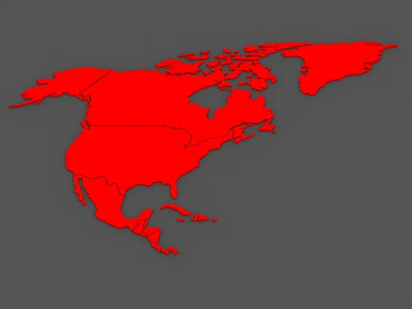 세계의 지도입니다. 북미 지역. — 스톡 사진