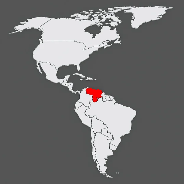 Map of worlds. Venezuela. — Stock Photo, Image