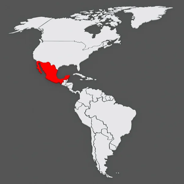 Mappa dei mondi. Messico . — Foto Stock