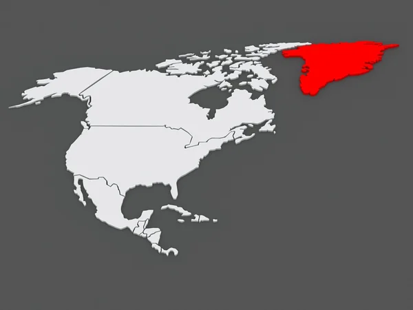 Karta över världar. Grönland. — Stockfoto