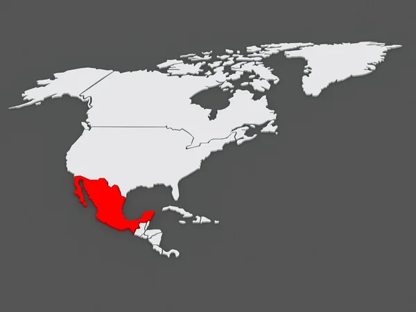 Mapa dos mundos. México . — Fotografia de Stock