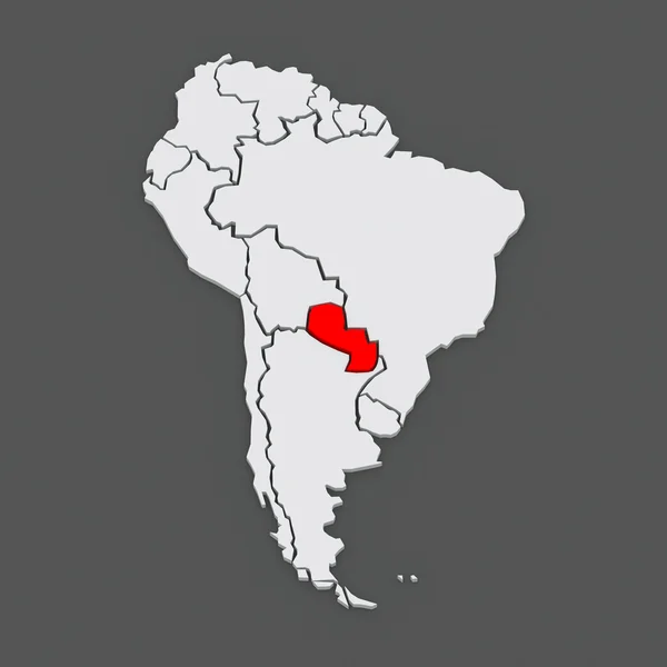 Χάρτης των κόσμων. Παραγουάη. — Φωτογραφία Αρχείου