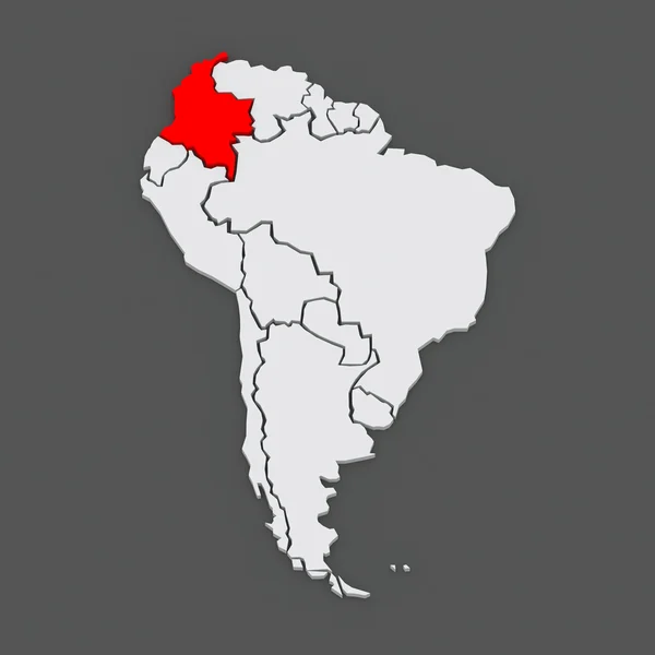 Mapa de mundos. Colombia . — Foto de Stock