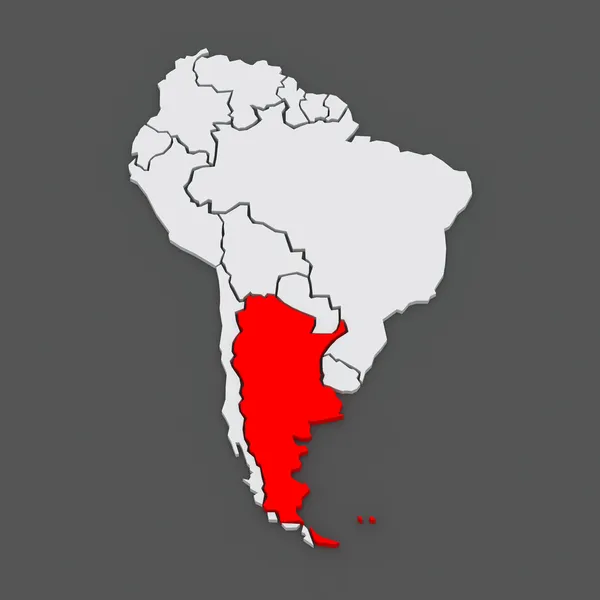 Χάρτης των κόσμων. Αργεντινή. — Φωτογραφία Αρχείου