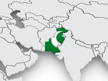 Dünya Haritası. Pakistan.