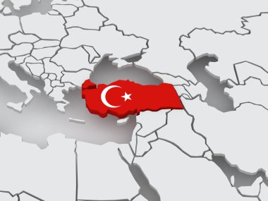 mapa de los mundos. Turquía.