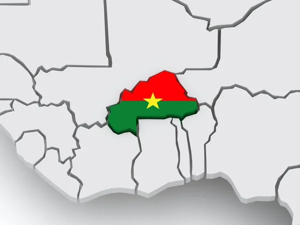 Mapa de mundos. Burkina Faso . —  Fotos de Stock