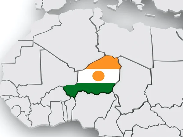 Mapa dos mundos. Níger . — Fotografia de Stock
