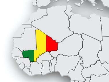 Dünya Haritası. mali.