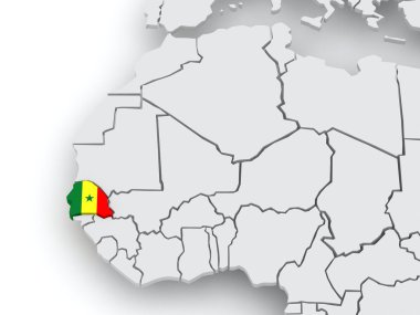 Dünya Haritası. Senegal.