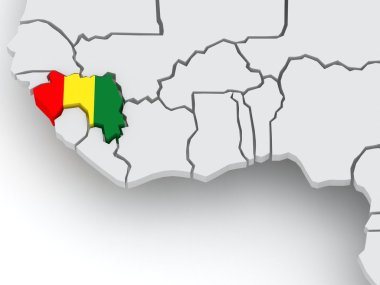 Dünya Haritası. Gine