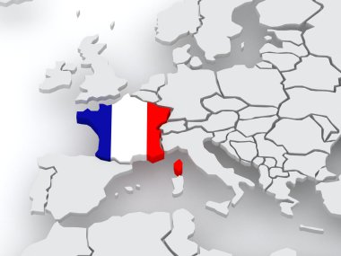 Dünya Haritası. Fransa.