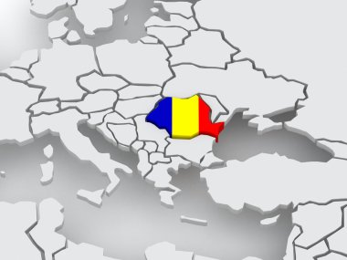 Dünya Haritası. Romanya.