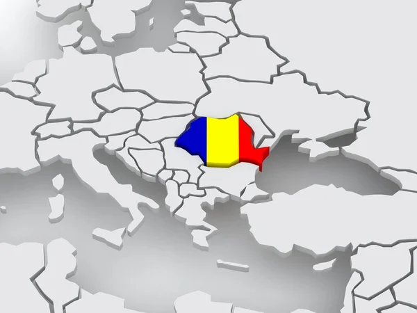 Mapa světů. Rumunsko. — Stock fotografie