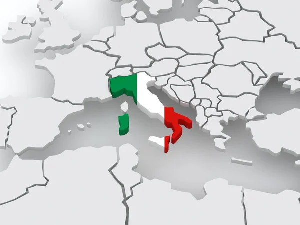 Weltkarte. Italien. — Stockfoto