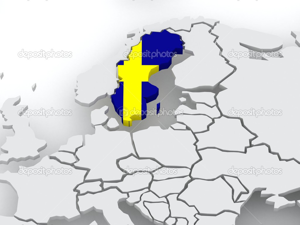 Map of worlds. Sweden.