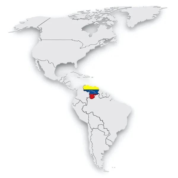 Dünya Haritası. Venezuela. — Stok fotoğraf