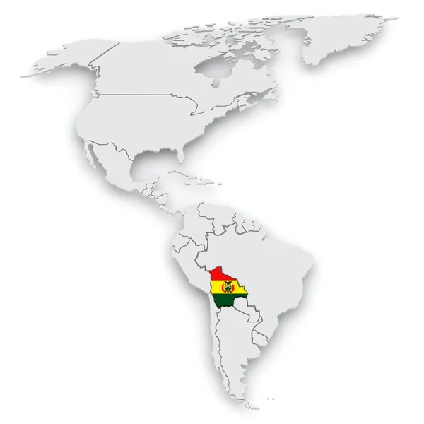 Mapa de mundos. Bolivia . —  Fotos de Stock