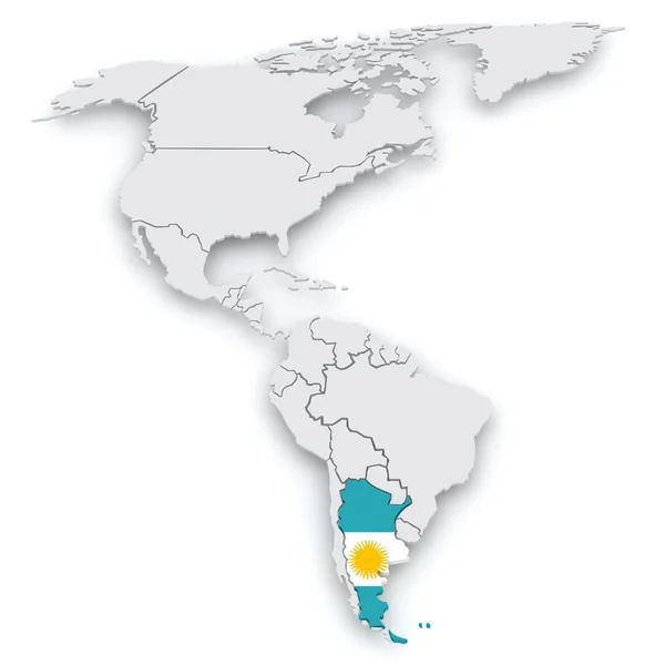 Map of worlds. Argentina. — Stock Photo, Image