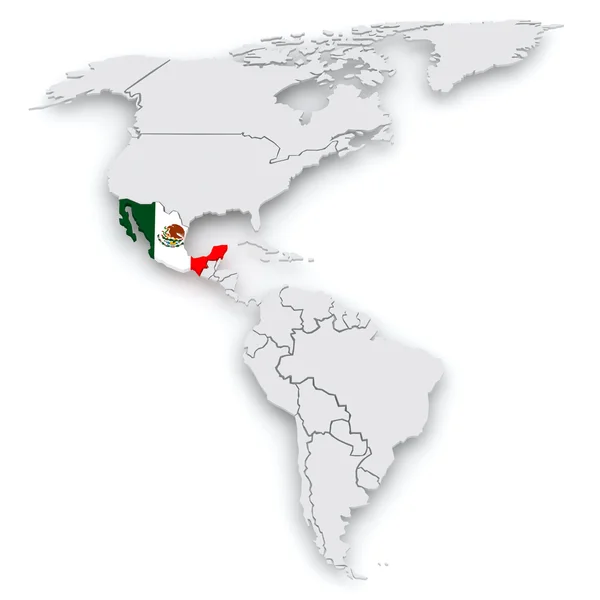 Map of worlds. Mexico. — Stock Photo, Image