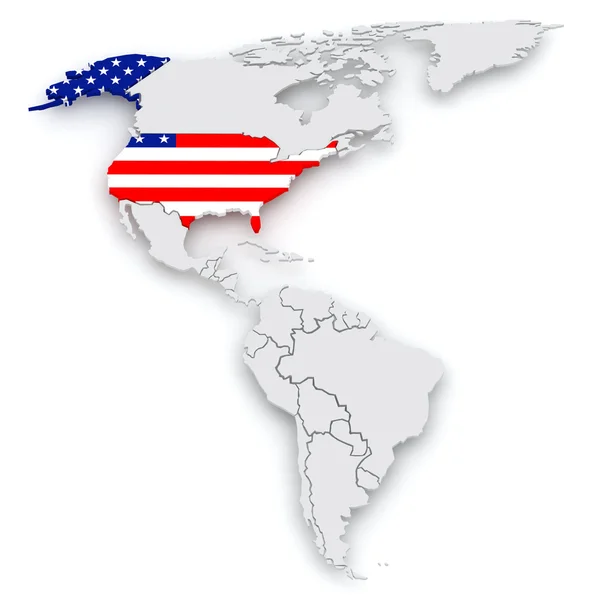 Map of worlds. USA. — Stock Photo, Image