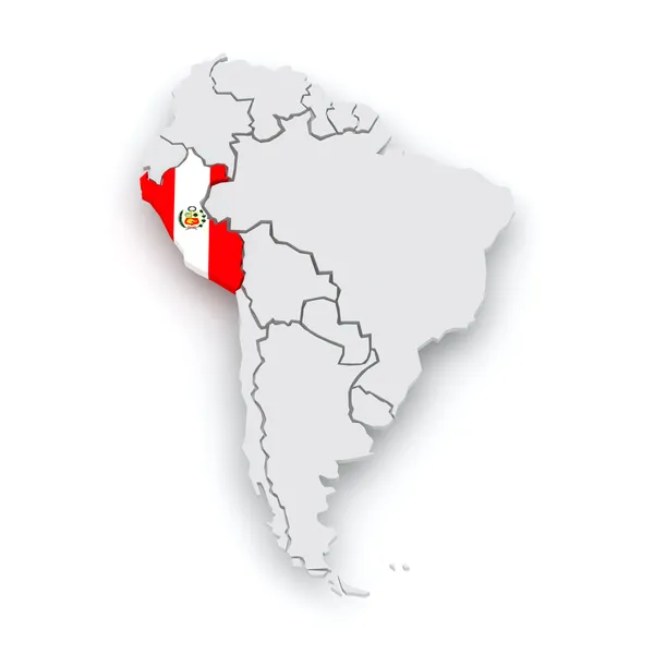 Dünya Haritası. Peru. — Stok fotoğraf