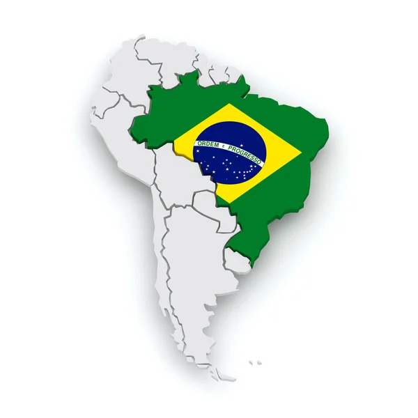Kaart van werelden. Brazilië. — Stockfoto