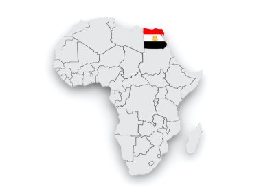 Dünya Haritası. Mısır.