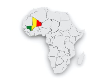 Dünya Haritası. mali.