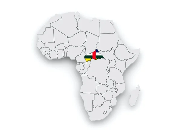 Karta över världar. Centralafrikanska republiken. — Stockfoto