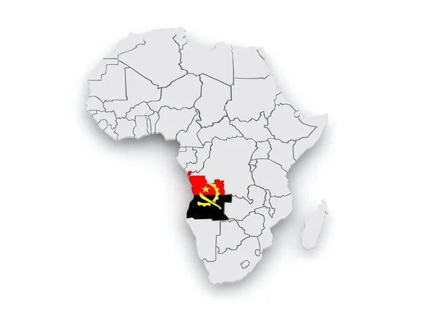 Kaart van werelden. Angola. — Stockfoto