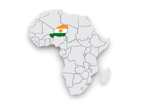 Mapa dos mundos. Níger . — Fotografia de Stock