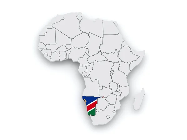 Karta över världar. Namibia. — Stockfoto