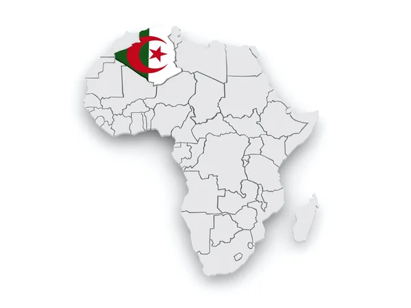 Kaart van werelden. Algerije. — Zdjęcie stockowe